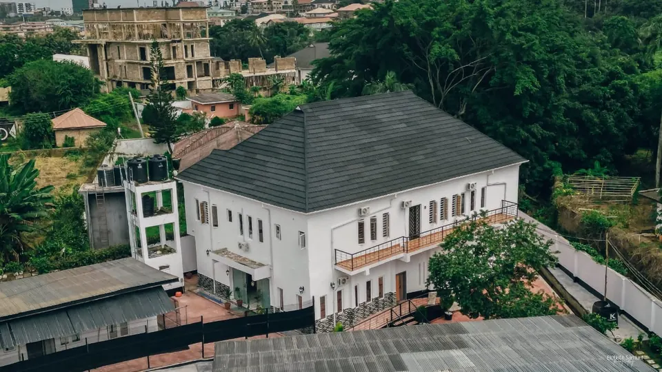 Aerial view of the RAIN building
