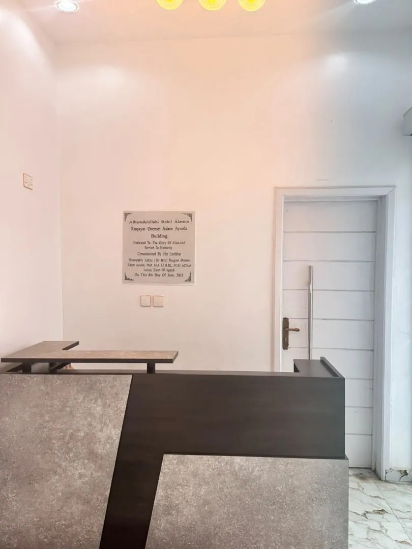 A reception area