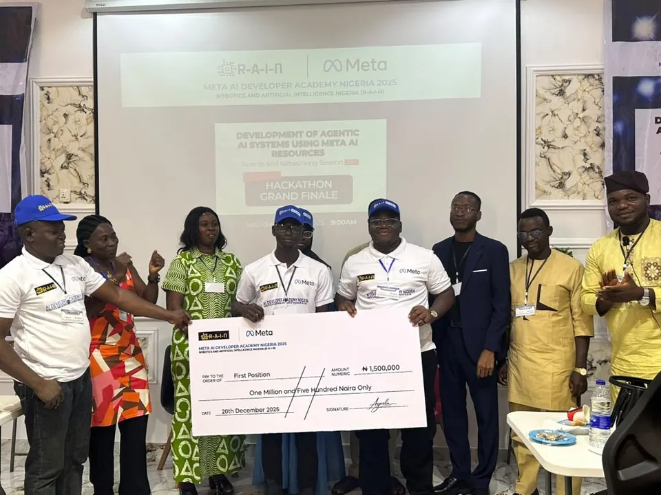 A cheque presentation at RAIN
