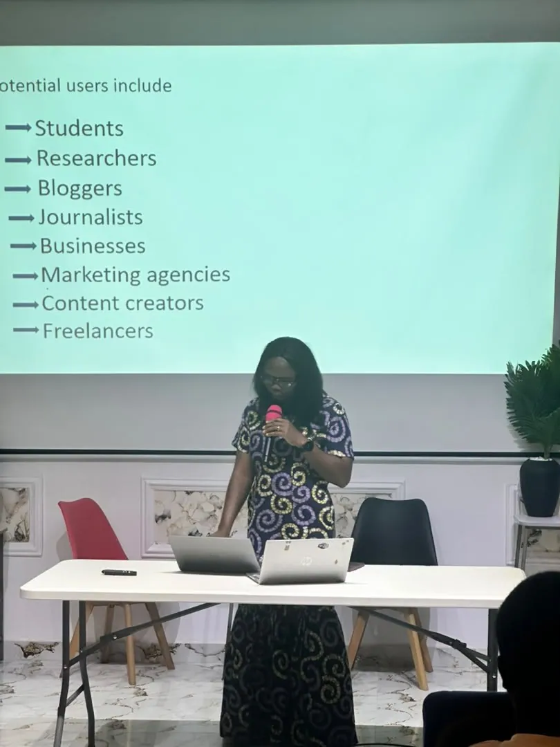 A guest speaker presenting