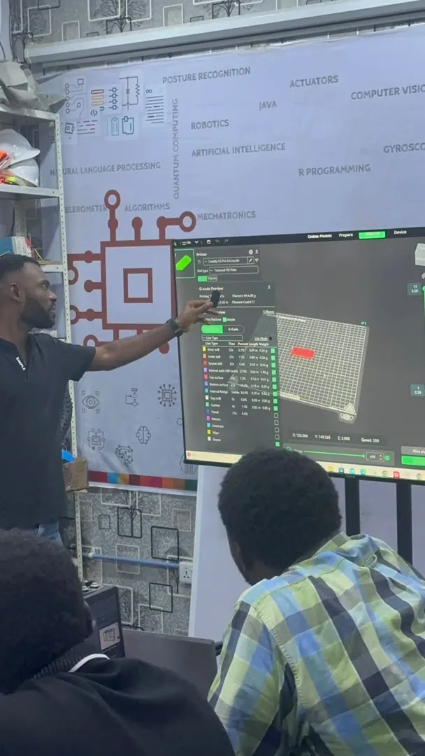 A demonstration on the big screen