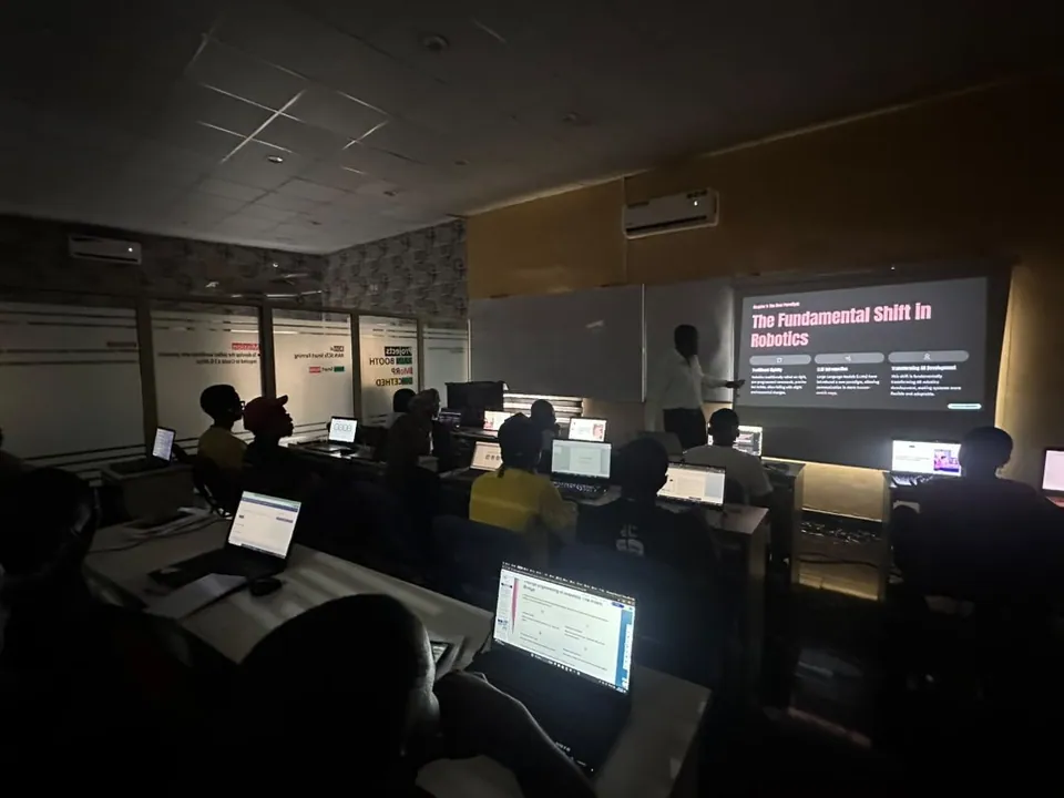 The computer lab during a session