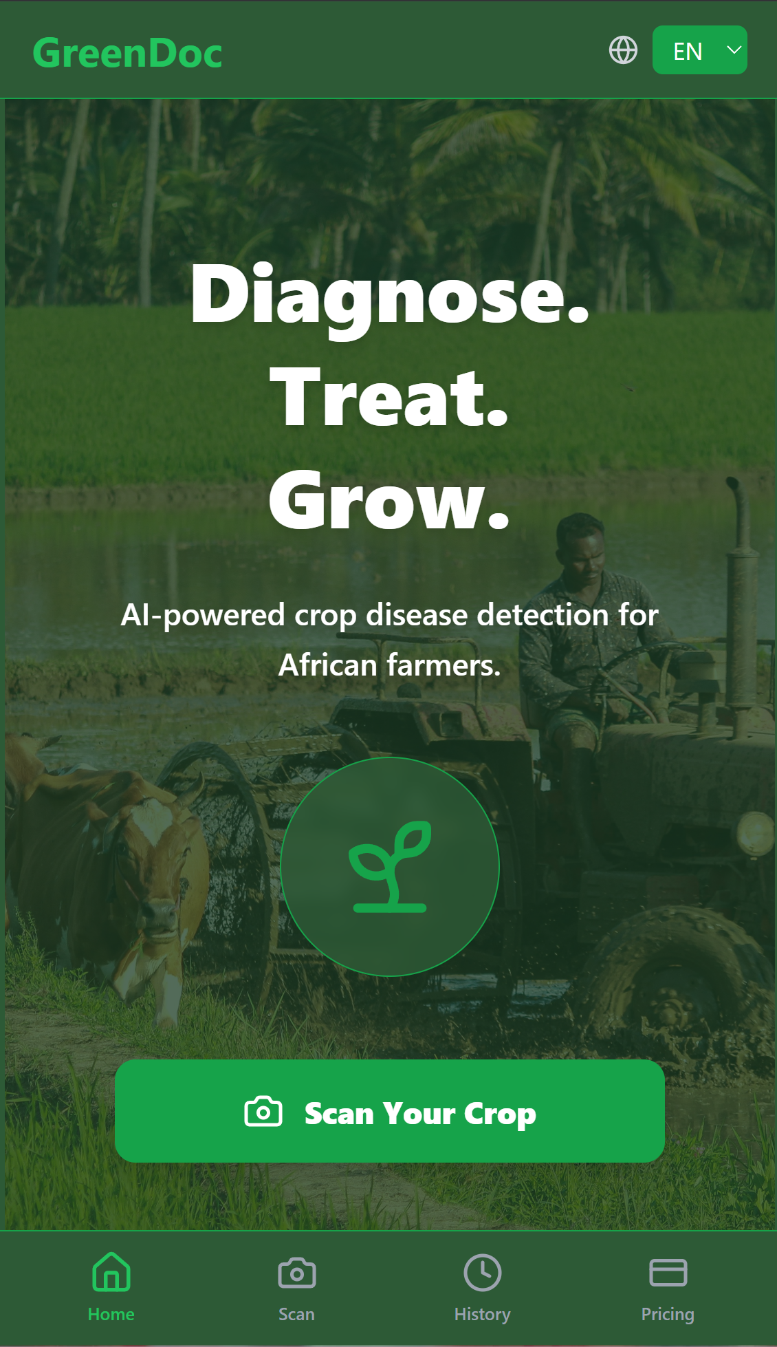 GreenDoc — AI-Powered Crop Disease Detection for African Farmers — AI/ML project by Jeff Chima Maduka, RAIN Nigeria